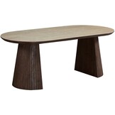 Eettafel Helsinki - Bruin / Keramiek Travertinlook - L200 x B90 x H76 cm
