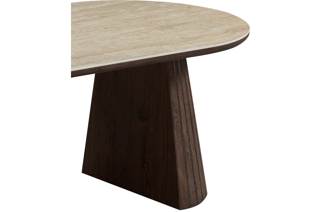 Salontafel Helsinki - Bruin / Keramiek Travertinlook - L120 x B60 x H45 cm