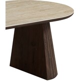 Salontafel Helsinki - Bruin / Keramiek Travertinlook - L120 x B60 x H45 cm