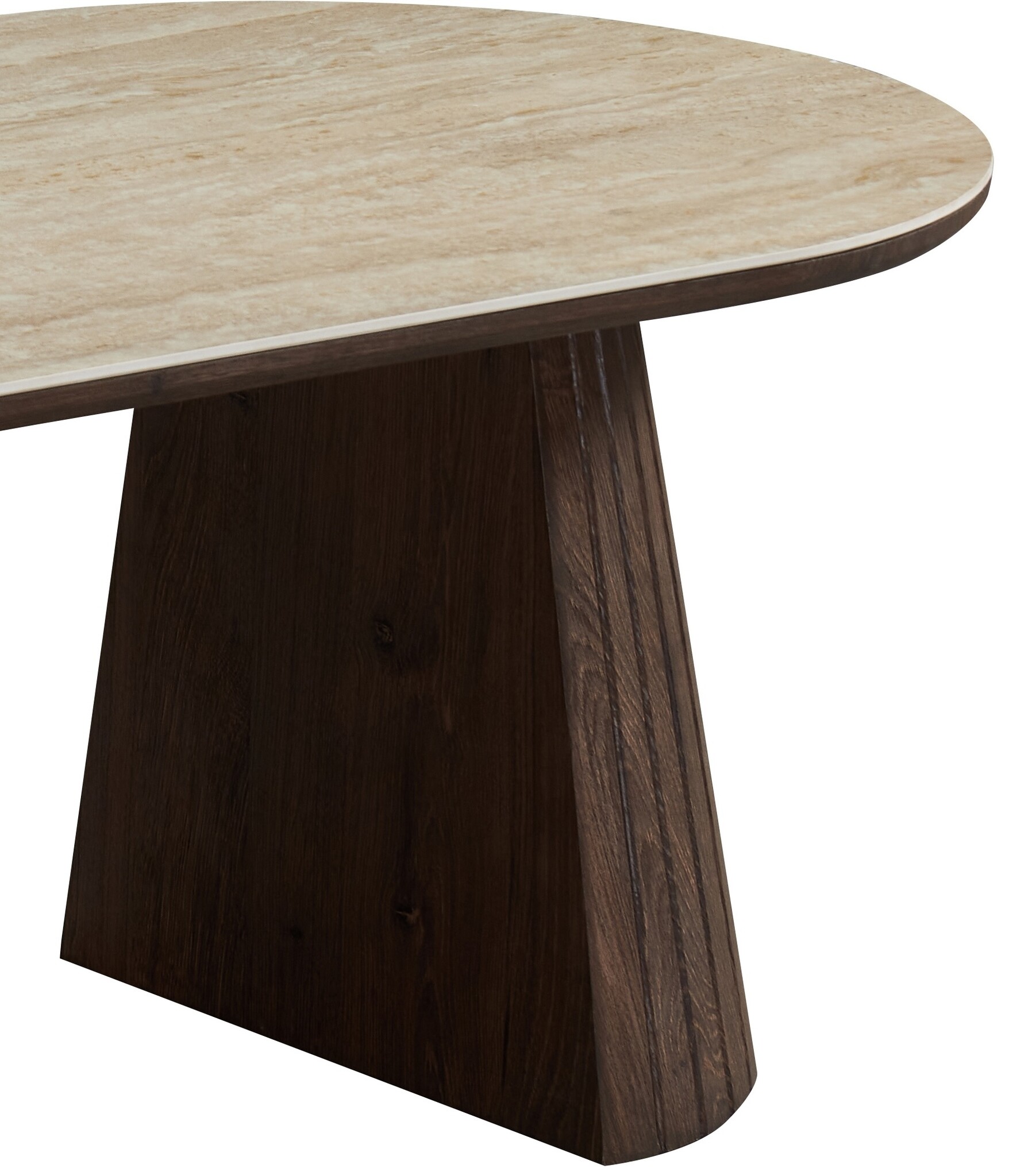 Salontafel Helsinki - Bruin / Keramiek Travertinlook - L120 x B60 x H45 cm