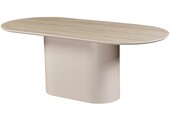 Eettafel Como - Mat Beige - Keramiek - ovaal