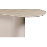 Eettafel Como -  Mat Beige - Keramiek (travertin look) - ovaal