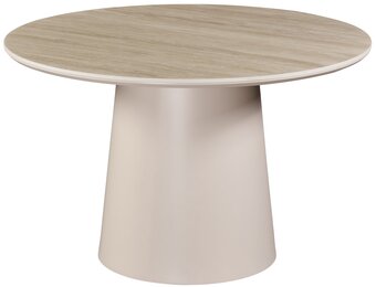 Eettafel Como - Mat Beige - Keramiek - rond