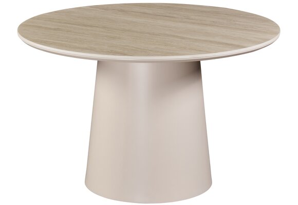 Eettafel Como - Mat Beige - Keramiek - rond