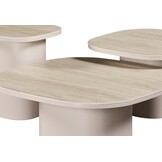 Salontafel Como -  Mat Beige - Keramiek (travertin look) - Set van 3