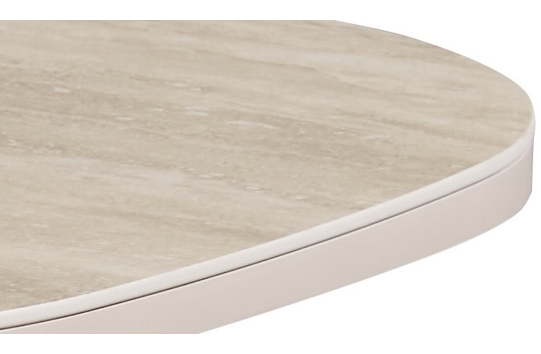 Eettafel Como -  Mat Beige - Keramiek (travertin look) - Set van 3