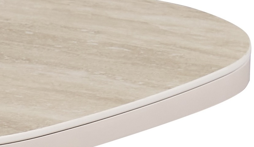 Eettafel Como -  Mat Beige - Keramiek (travertin look) - Set van 3