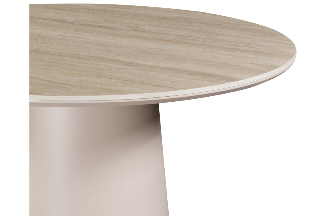 Eettafel Como -  Mat Beige - Keramiek (travertin look) - Set van 2