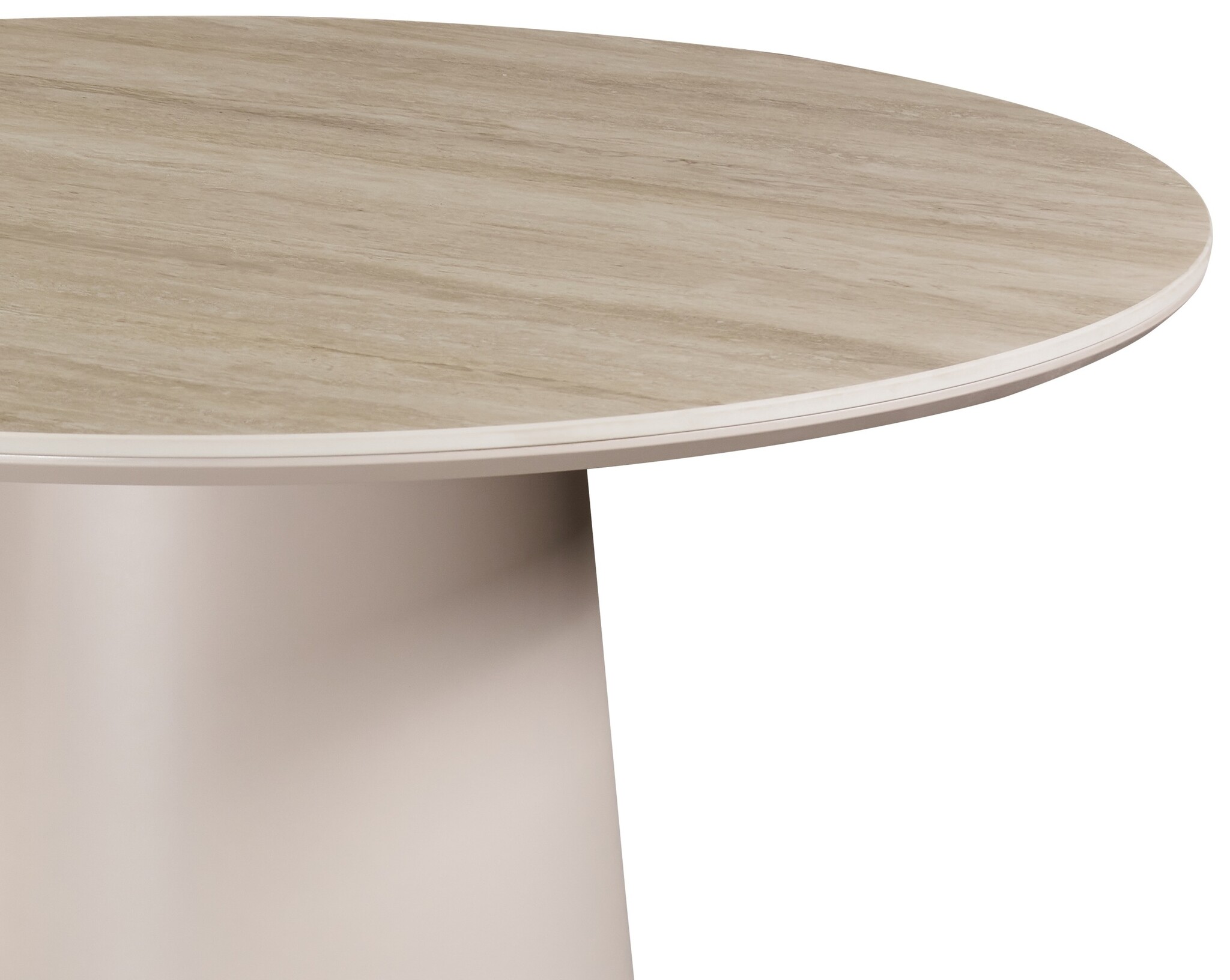 Eettafel Como -  Mat Beige - Keramiek (travertin look) - Set van 2