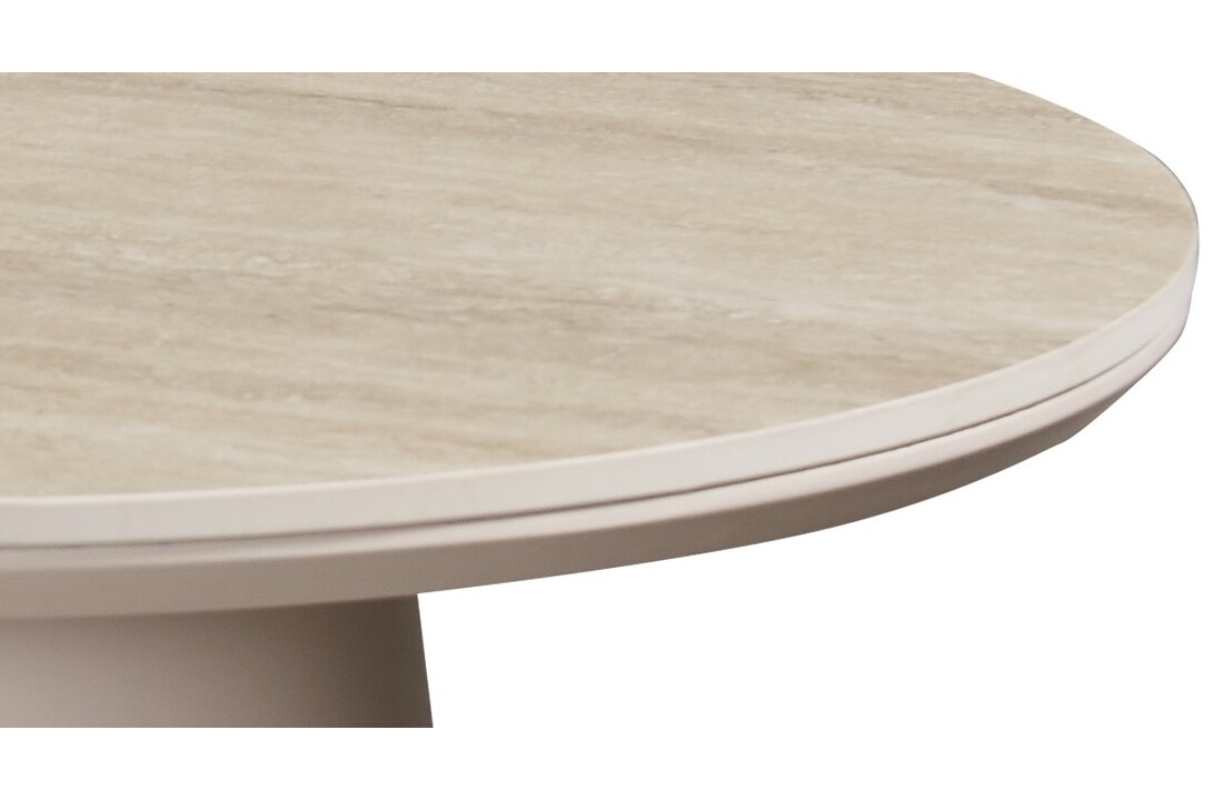 Eettafel Como -  Mat Beige - Keramiek (travertin look) - Set van 2