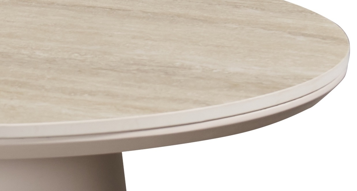Eettafel Como -  Mat Beige - Keramiek (travertin look) - Set van 2