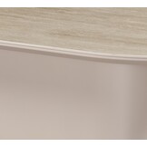 Salontafel Como -  Mat Beige - Keramiek (travertin look) - Ovaal