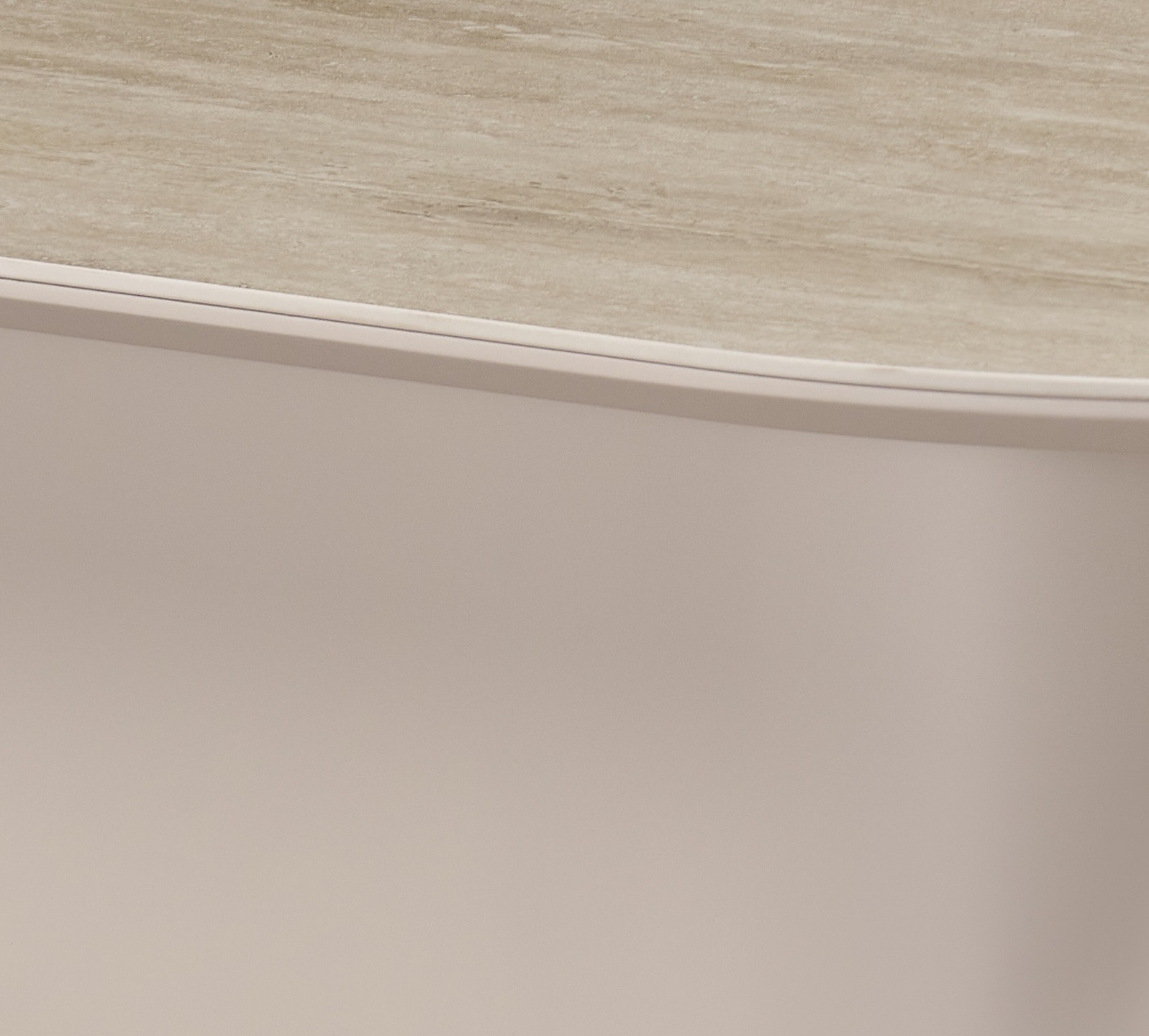 Salontafel Como -  Mat Beige - Keramiek (travertin look) - Ovaal