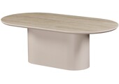 Salontafel Como - Mat Beige - Keramiek - Ovaal