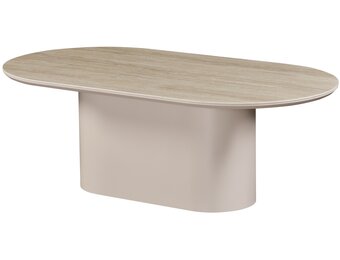 Salontafel Como - Mat Beige - Keramiek - Ovaal