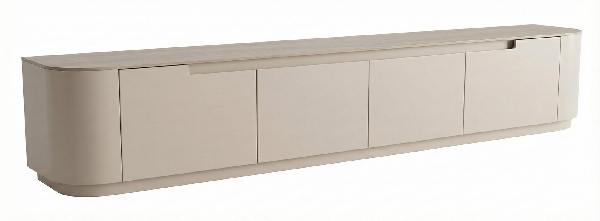 Tv-meubel Staand Como - Mat Beige - Keramiek (travertin look) - 200x36x38 cm