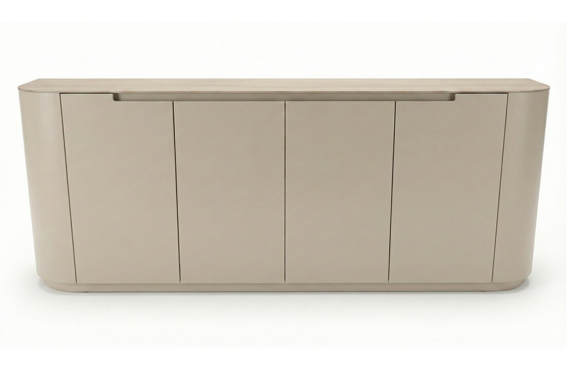 Dressoir Staand Como - Mat Beige - Keramiek (travertin look) - 200x40x80 cm