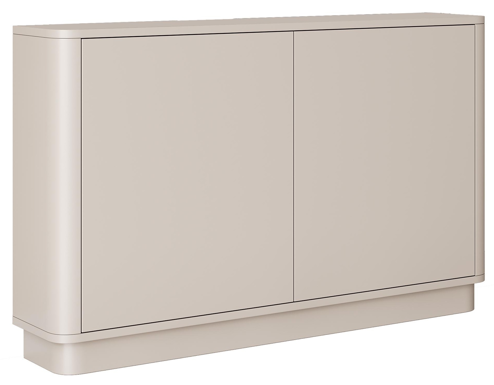 Gangkast - Beige - Curved - L130 x B25 x H80 cm