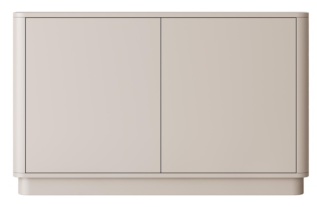 Gangkast - Beige - Curved - L130 x B25 x H80 cm