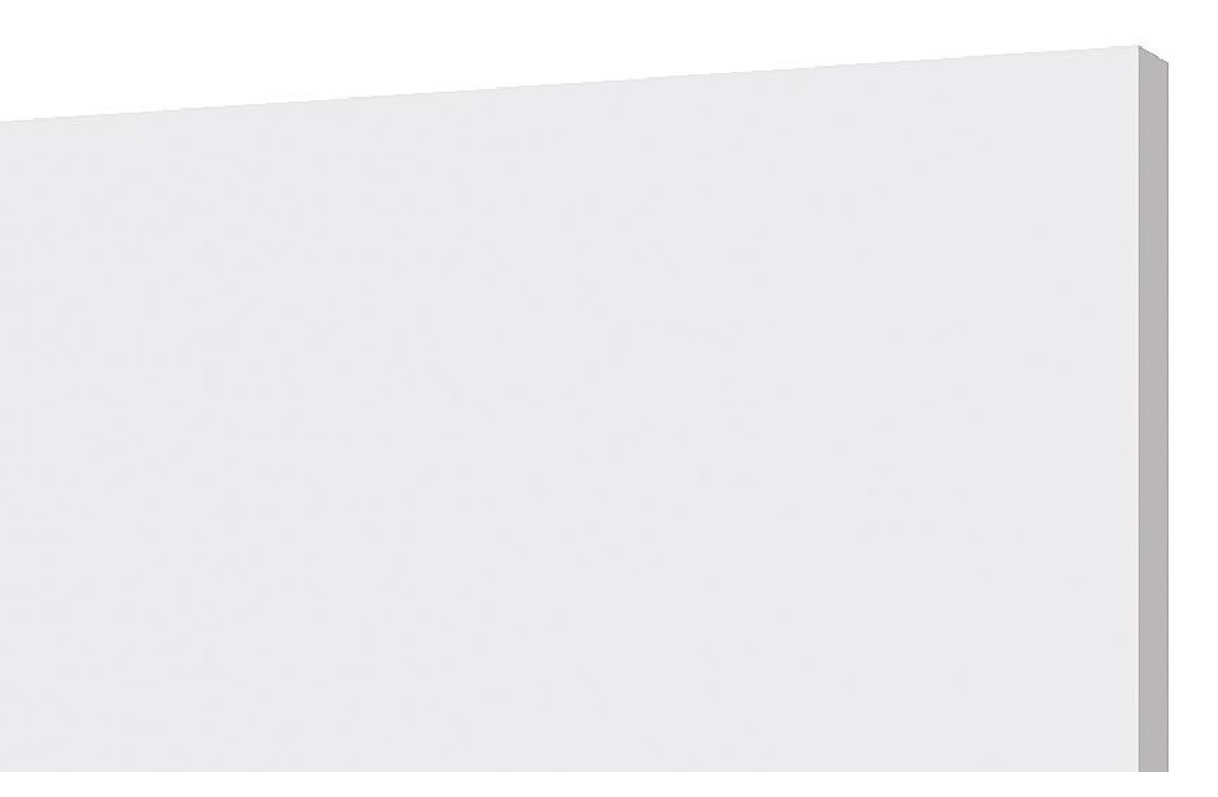TV-Decorplaat Mat Wit - L200 x H122 x D1.8 cm