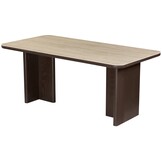Eettafel Vento - Bruin Eiken - Keramiek (travertin look) - Rechthoekig