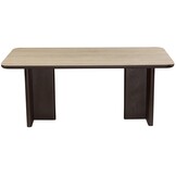 Eettafel Vento - Bruin Eiken - Keramiek (travertin look) - Rechthoekig