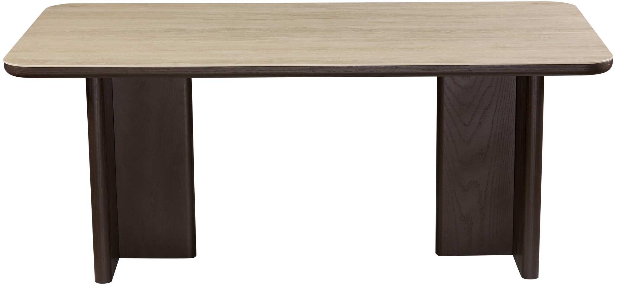 Eettafel Vento - Bruin Eiken - Keramiek (travertin look) - Rechthoekig