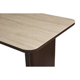 Eettafel Vento - Bruin Eiken - Keramiek (travertin look) - Rechthoekig