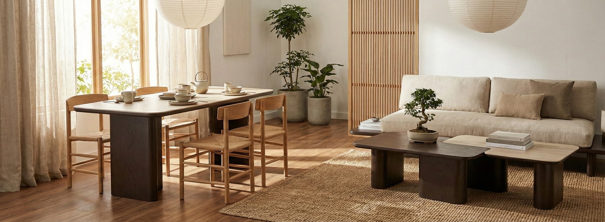 Eettafel Vento - Bruin Eiken - Keramiek (travertin look) - Rechthoekig