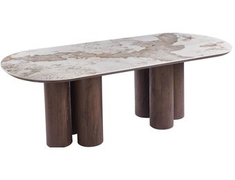 Eettafel Palermo - Bruin - Keramiek