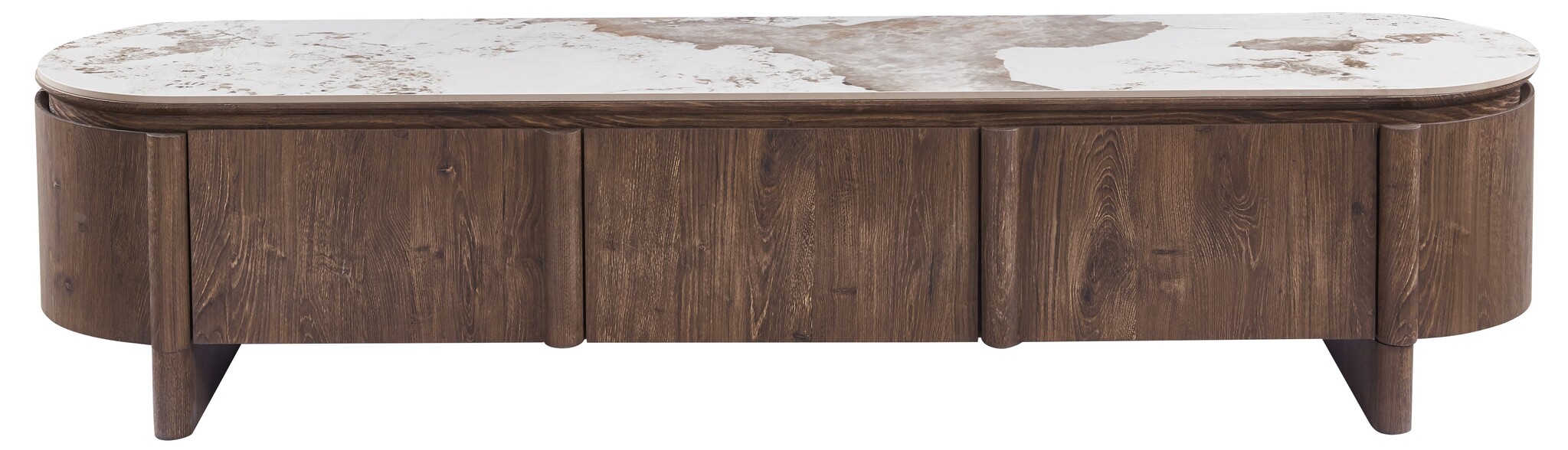 Tv-meubel Palermo - Bruin - Keramiek - (Marmerlook)