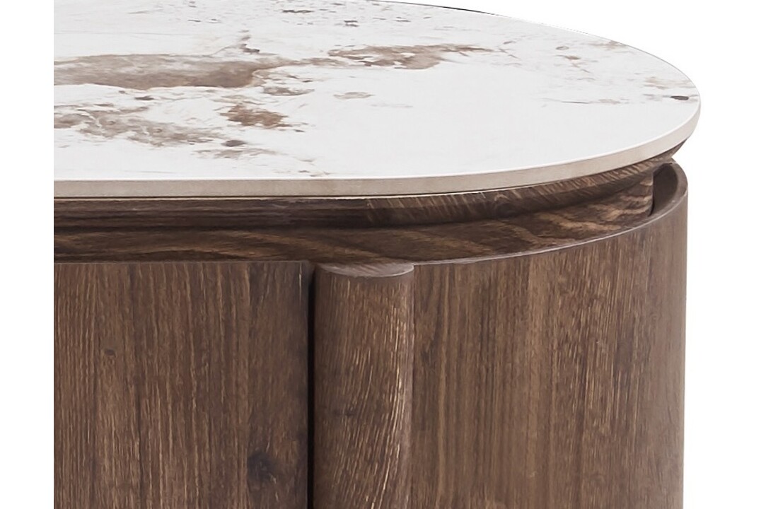 Tv-meubel Palermo - Bruin - Keramiek - (Marmerlook)