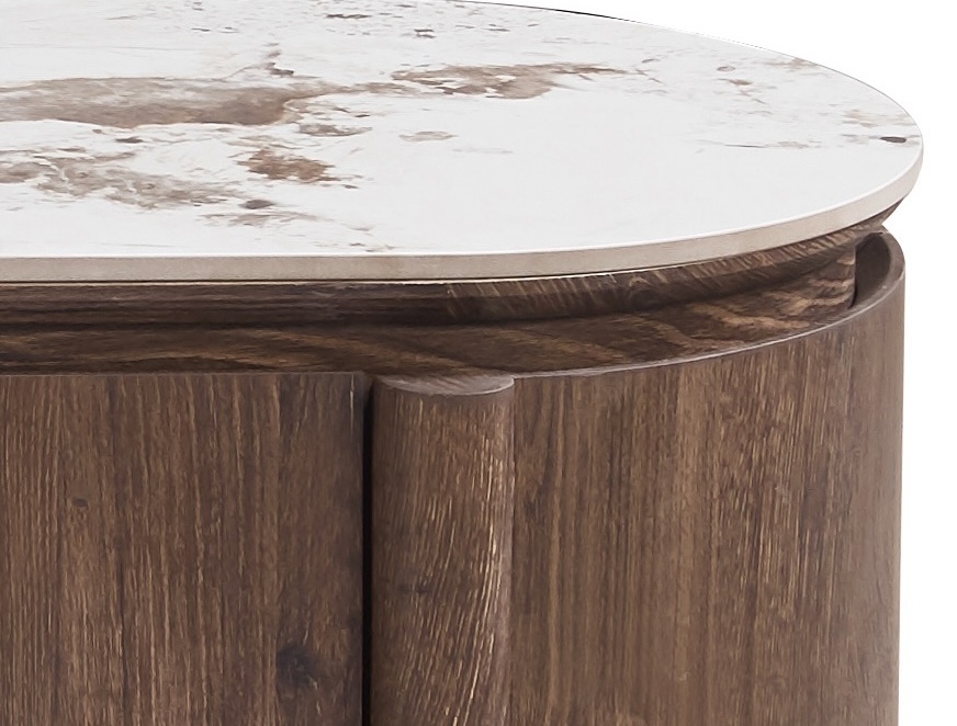 Tv-meubel Palermo - Bruin - Keramiek - (Marmerlook)