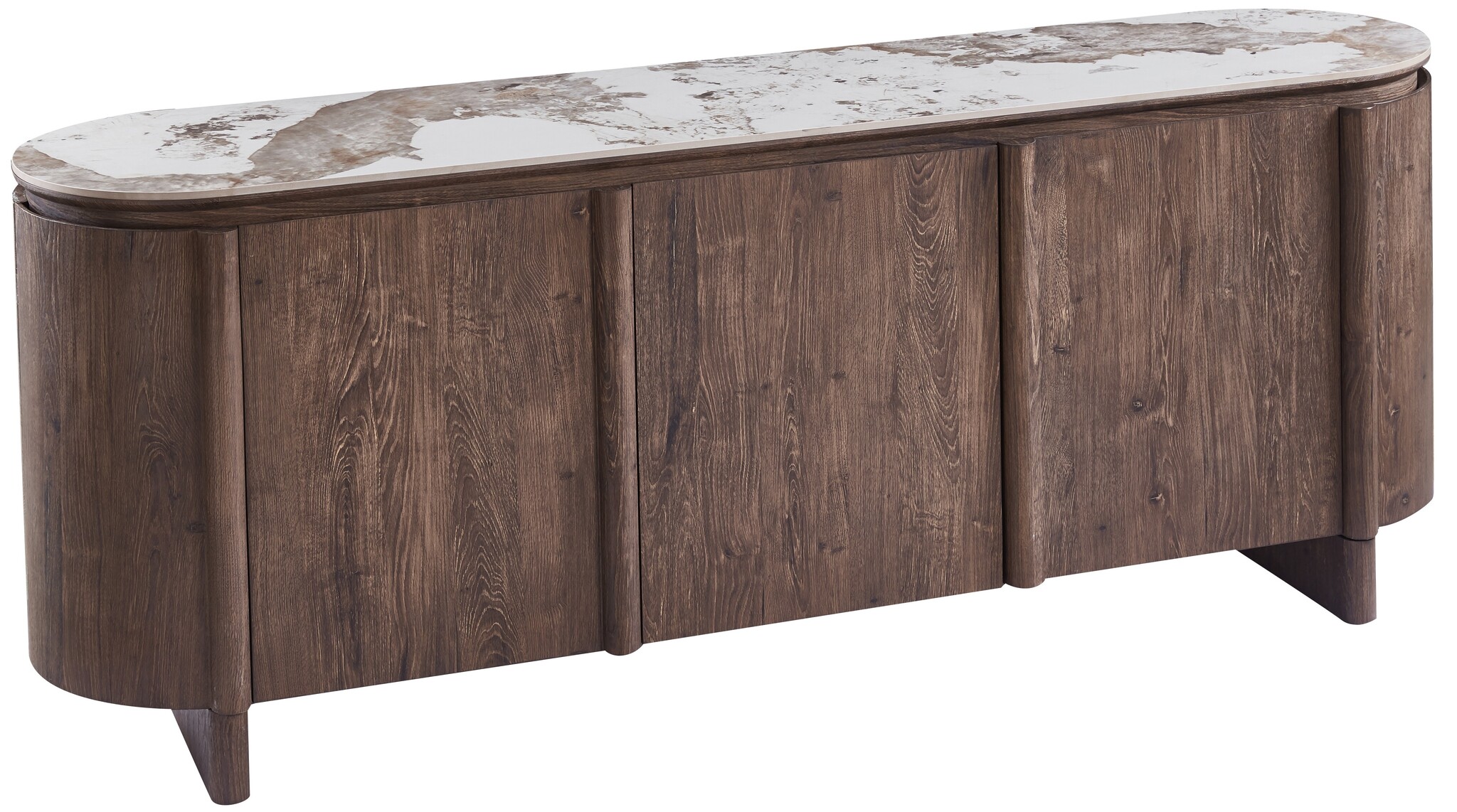 Dressoir Palermo - Bruin - Keramiek - (Marmerlook)