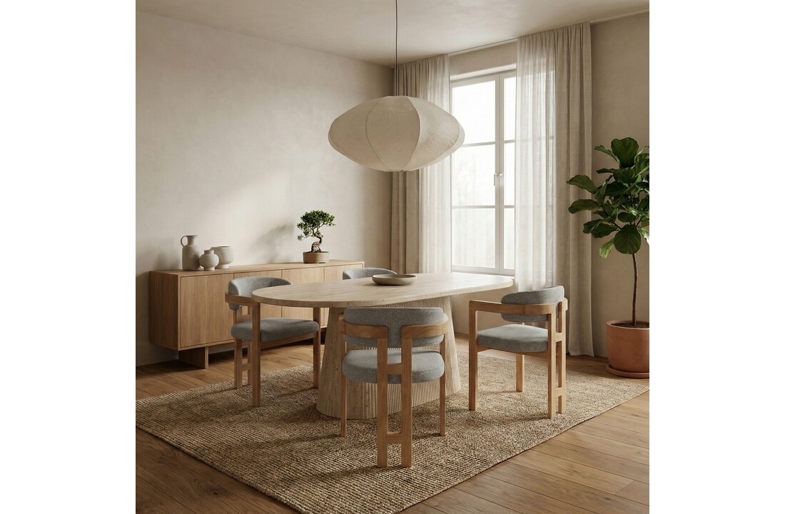 Eettafel Carrara - Travertin | Ovaal - Travertin - 2