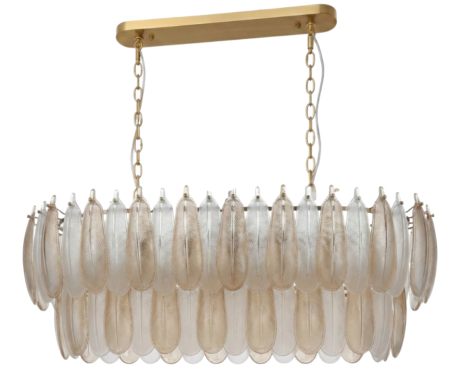 Hanglamp Leaf - L100 cm - Transparant/Amber