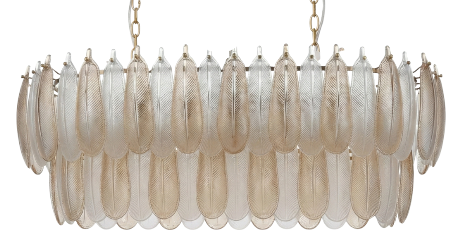 Hanglamp Leaf - L100 cm - Transparant/Amber