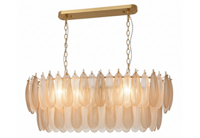 Hanglamp Leaf - L100 cm - Transparant/Amber