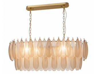 Hanglamp Leaf - L100 cm - Transparant/Amber