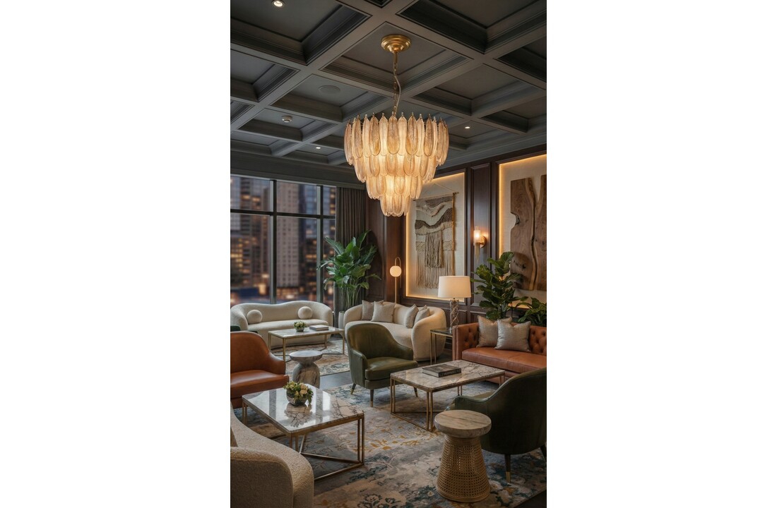 Hanglamp Leaf - 60 cm - Transparant/Amber