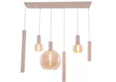 Hanglamp Aura  - Beige - 6 lichts - Rechthoekig