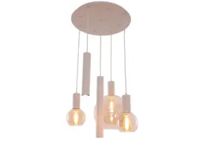 Hanglamp Aura  - Beige - 5 lichts - Rond
