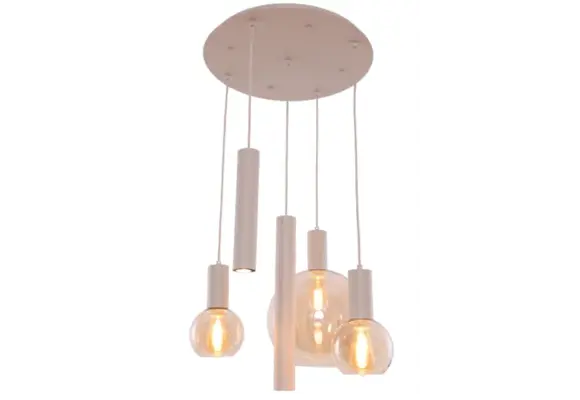 Hanglamp Aura  - Beige - 5 lichts - Rond