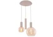 Hanglamp Aura  - Beige - 3 lichts - Rond