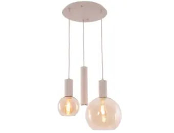 Hanglamp Aura  - Beige - 3 lichts - Rond