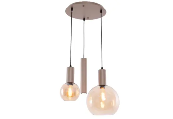 Hanglamp Aura  - Champagne - 3 lichts - Rond