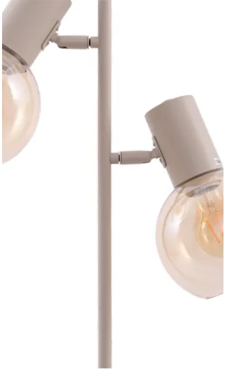 Tafellamp Aura - Beige - 2 lichts - Amber glas