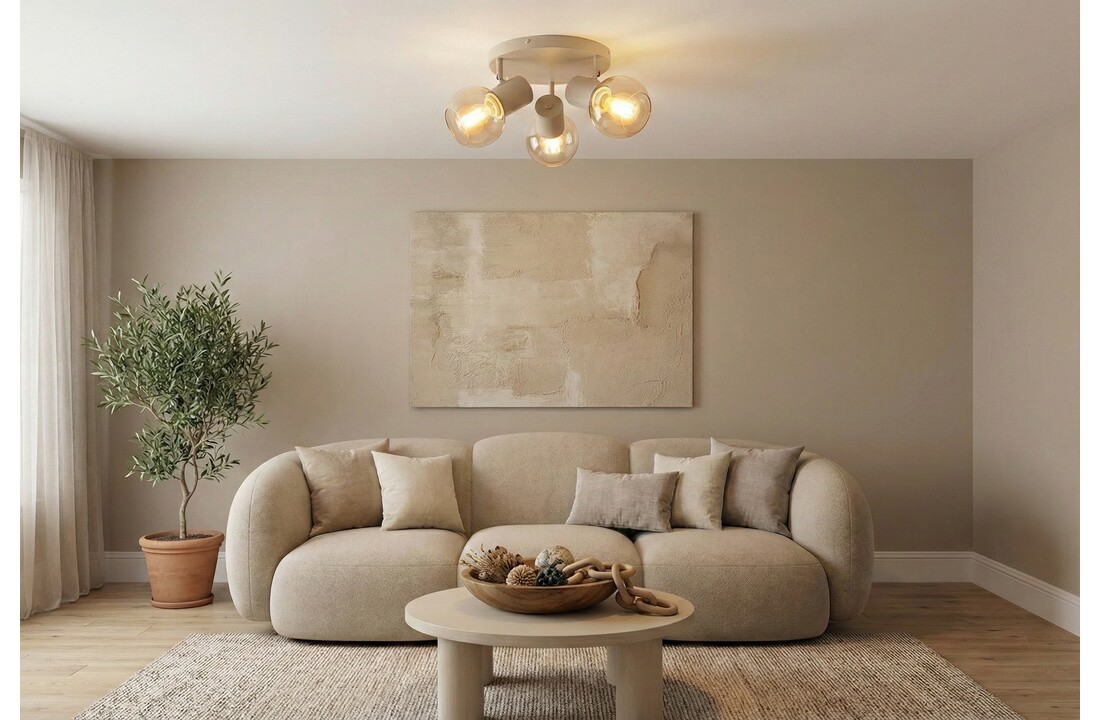 Plafondlamp Aura  - Beige - 3 lichts
