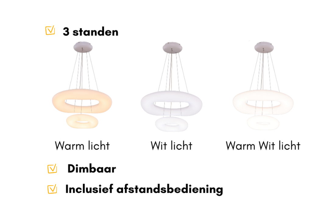 Hanglamp Gloom - Ø 60 + Ø 30 cm