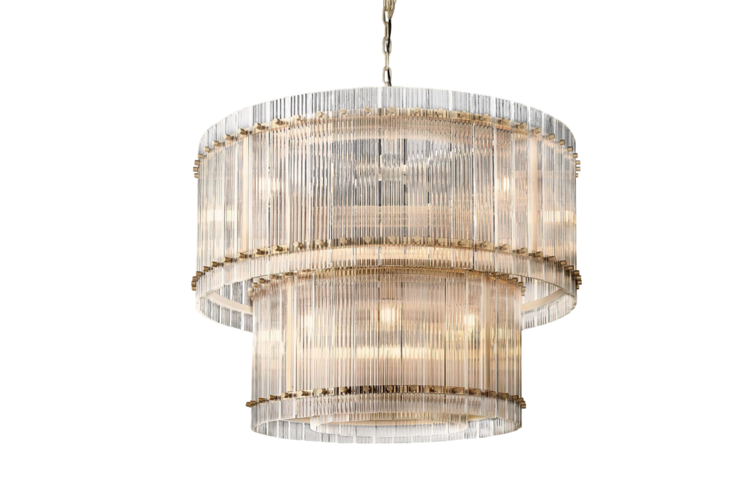 Hanglamp Alice - 60 cm - 2 laags - Transparant/Goud